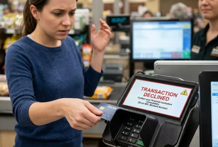 Transaction declined on screen